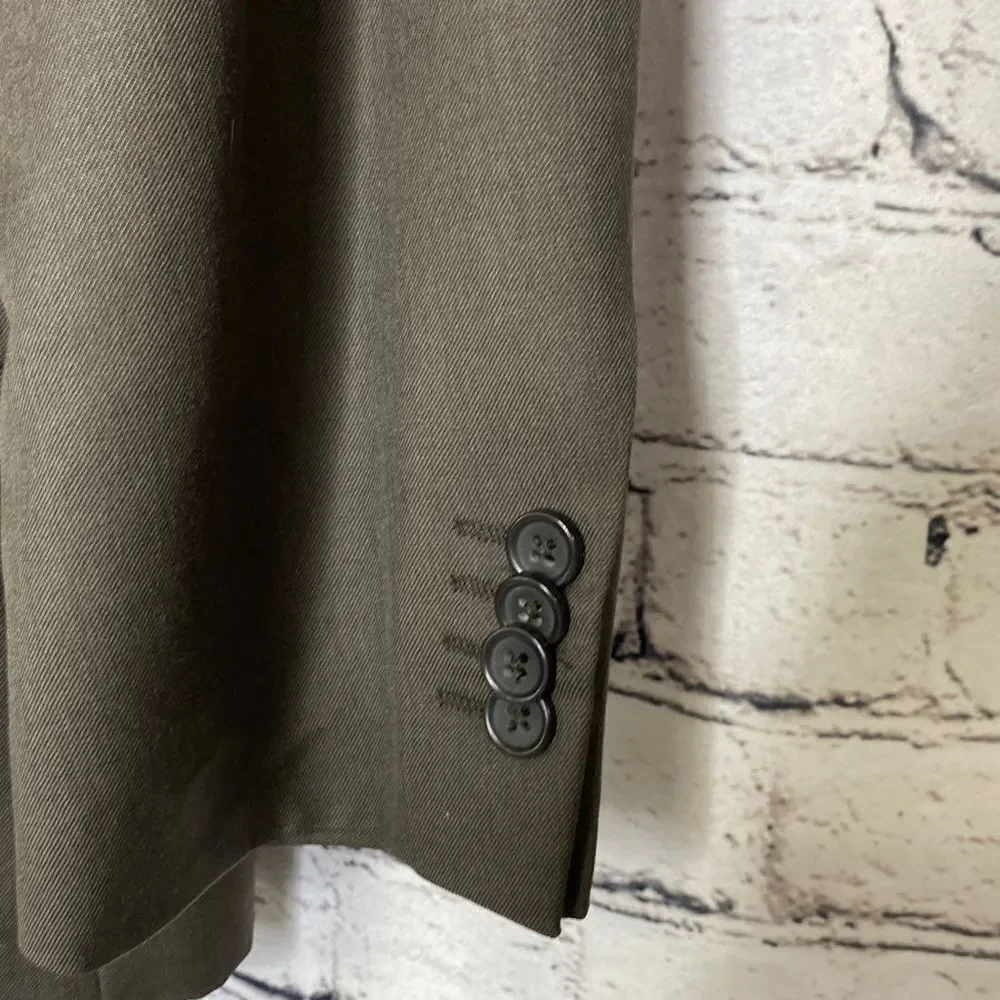 Banana Republic Men's 2 Button Blazer Sport Coat V-Neck Long Sleeve Brown Size 4